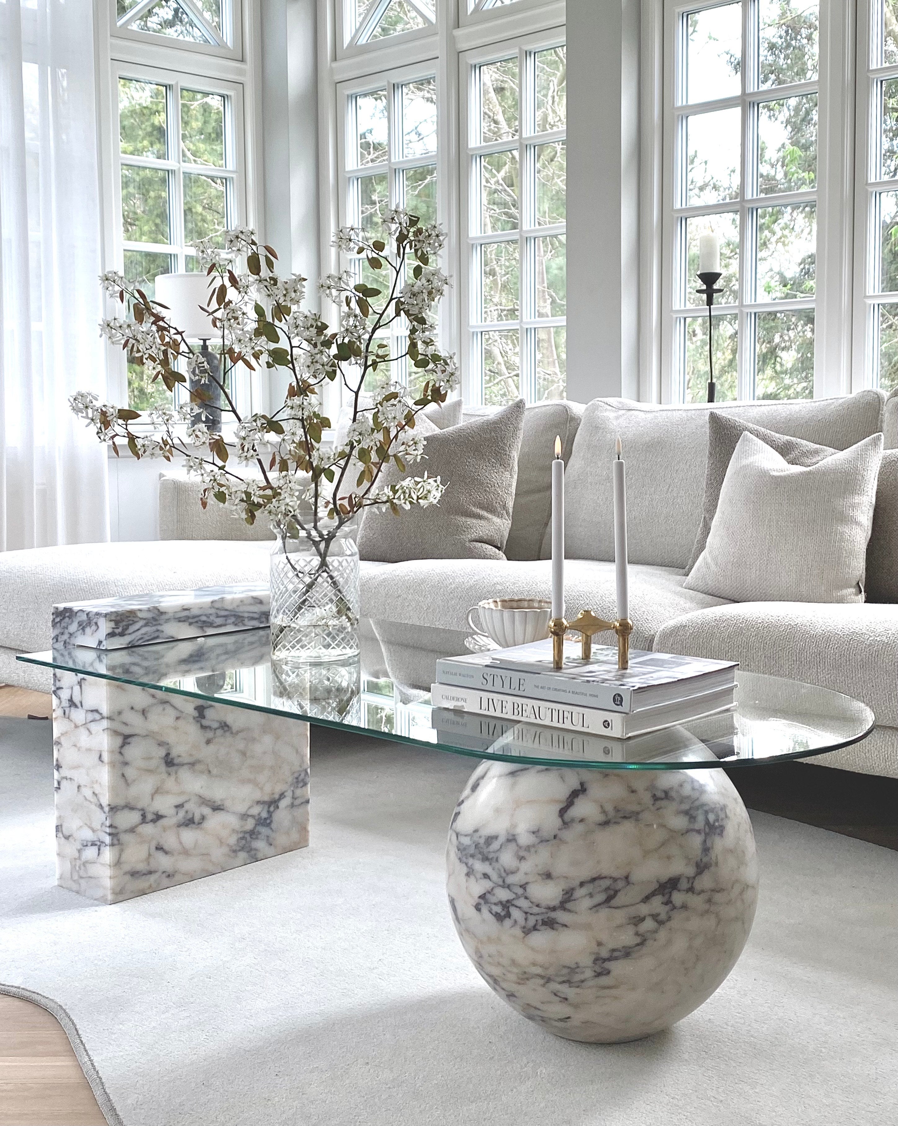 Forvandl dit hjem med marmor sofaborde i hvid marmor