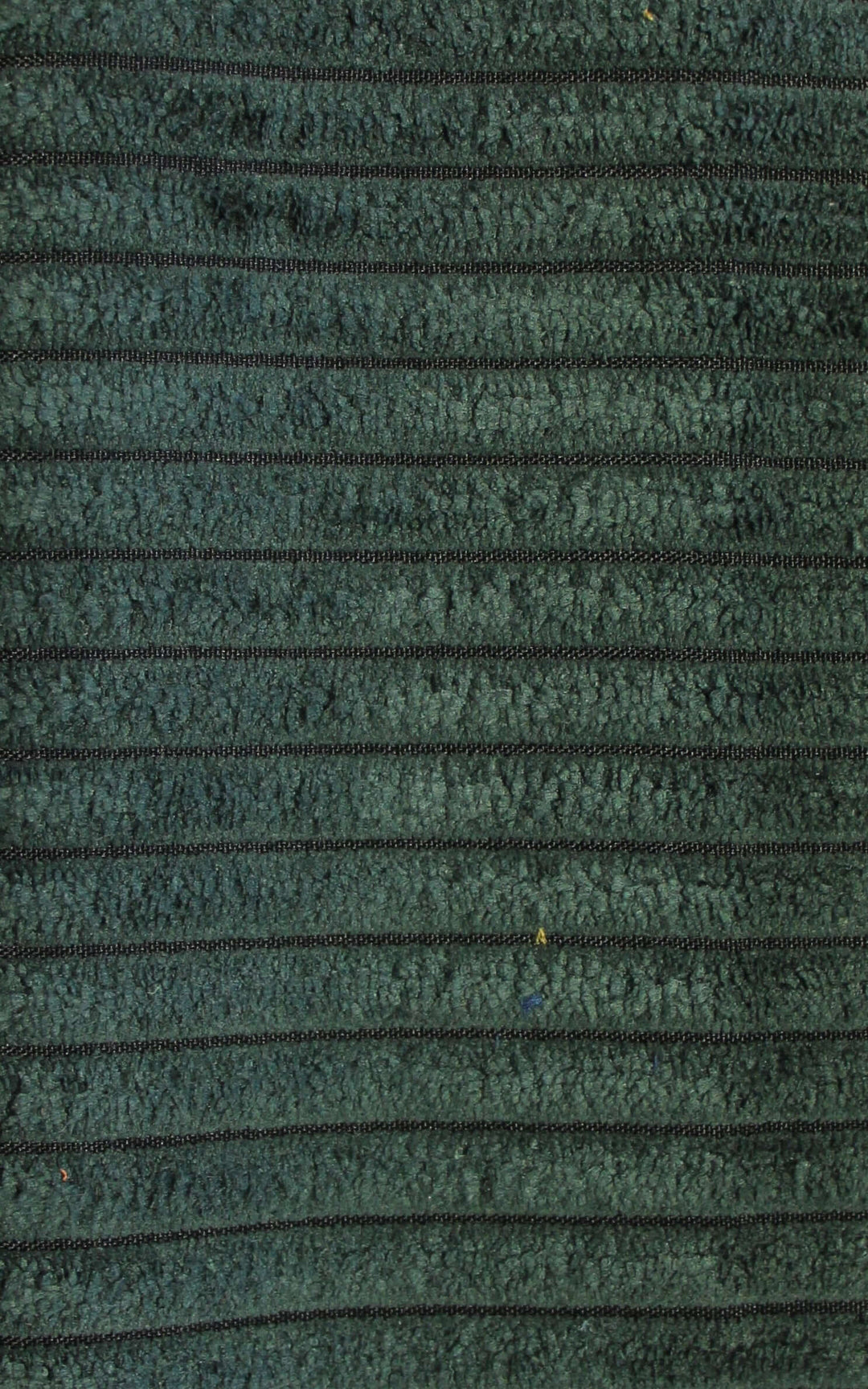 Mørkegrøn stribet tekstil med blød overflade, produceret i Europa.